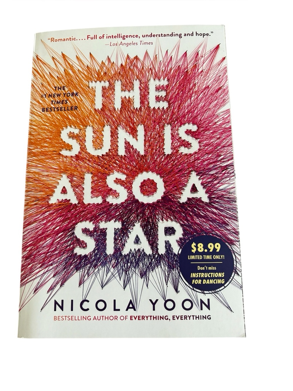 5for20 The Sun Is Also a Star by Nicola Yoon - Vibrant Orange/Pink/Purple Cover